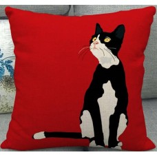 Black & White Kitty Cushion